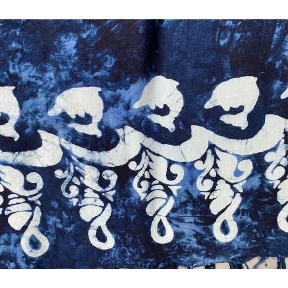 Upcycled Recycled Boho Denim Skirt With Tie Belt Size 26 - Picture 11 of 15